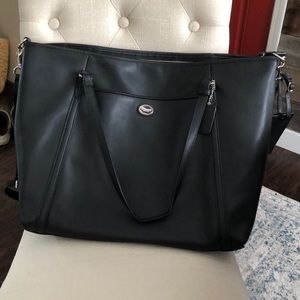 Black Coach Leather Laptop Bag